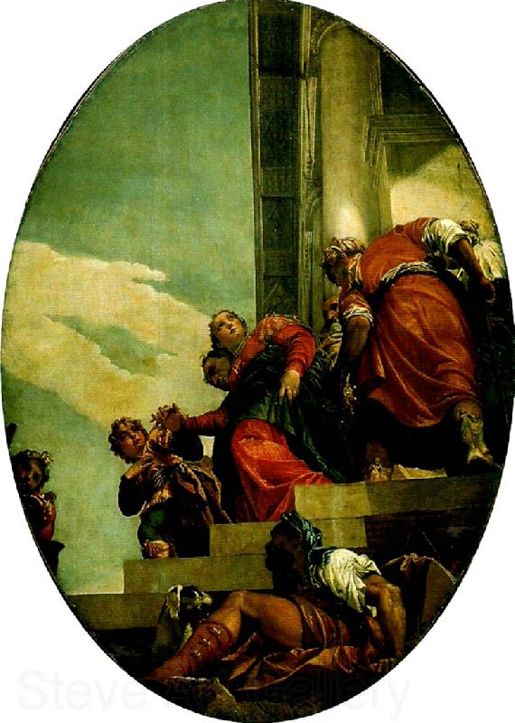 Paolo  Veronese esther brought before abasuerus Germany oil painting art